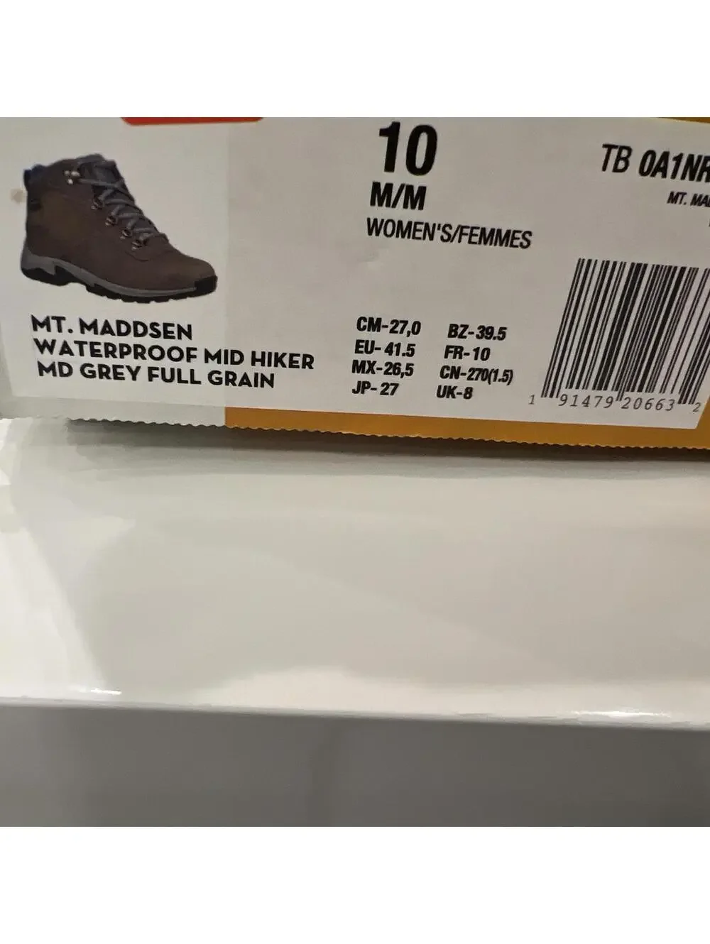 TIMBERLAND Mt Maddsen Mid Waterproof Leather Hiker Boots Shoes US 10 - Picture 10 of 11